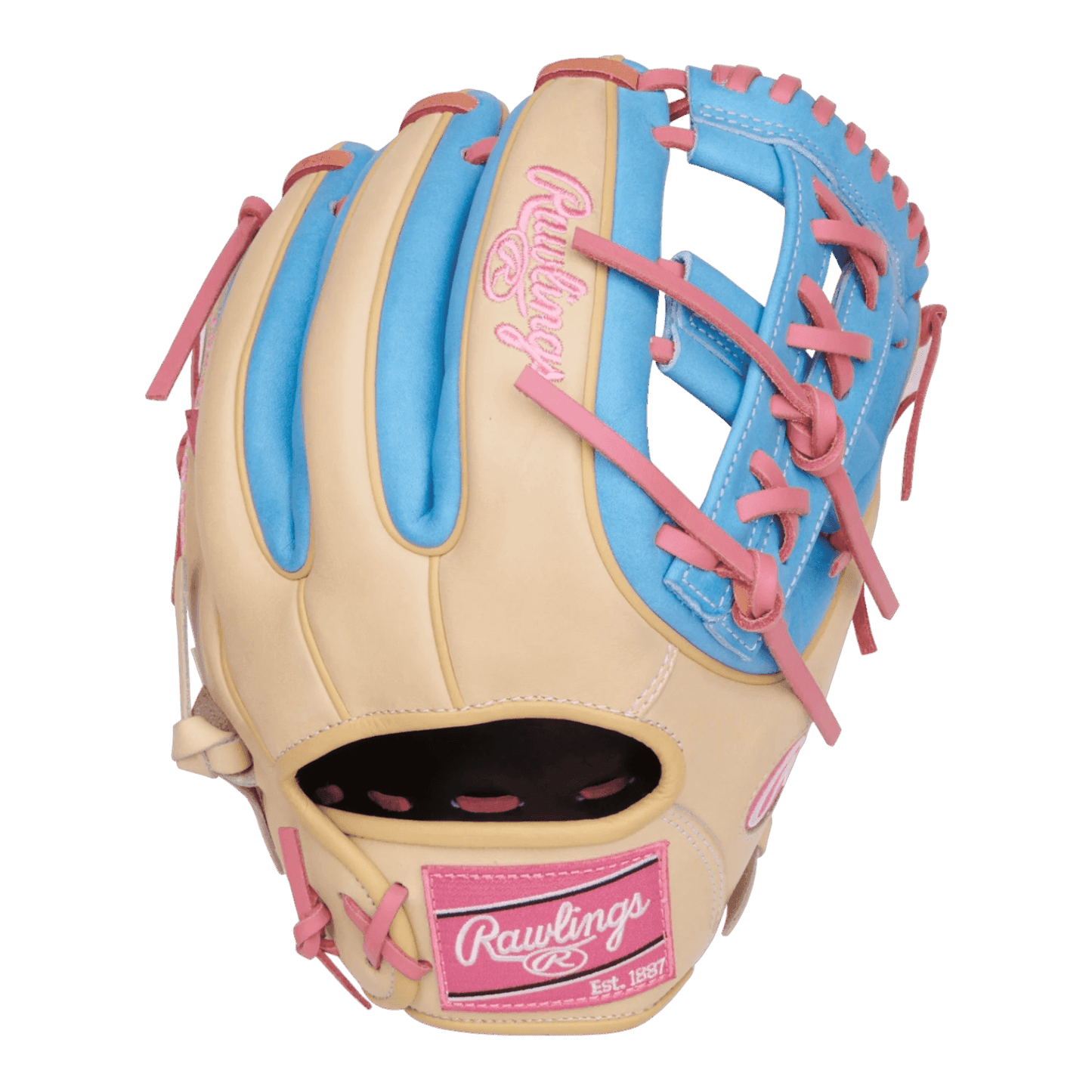 Rawlings Heart Of The Hide 11.5'' Baby Blue Pink Baseball Glove PROR314-32CCB
