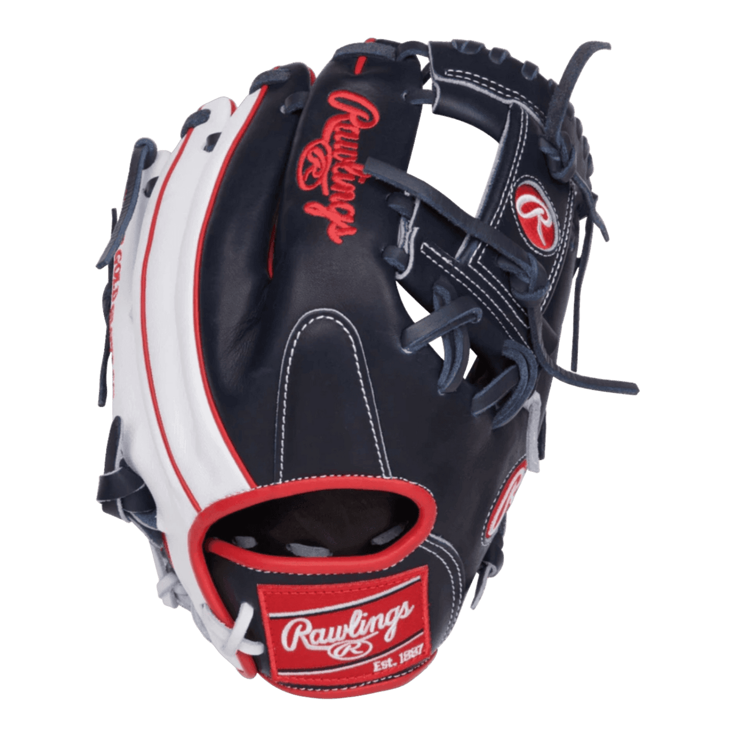 Rawlings Heart of the Hide 11.5" ContoUR I-Web Red White Blue Baseball Glove PROR204U-2N