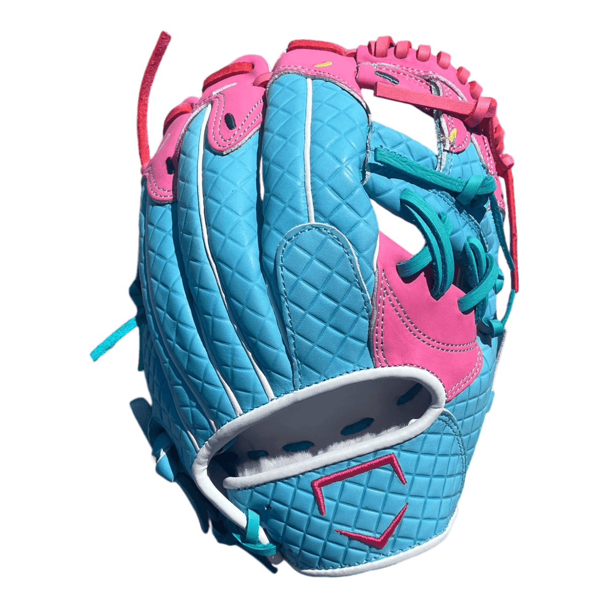 Custom Ballgloves Baby Blue Pink Ice Cream Glove 11.5 I Web