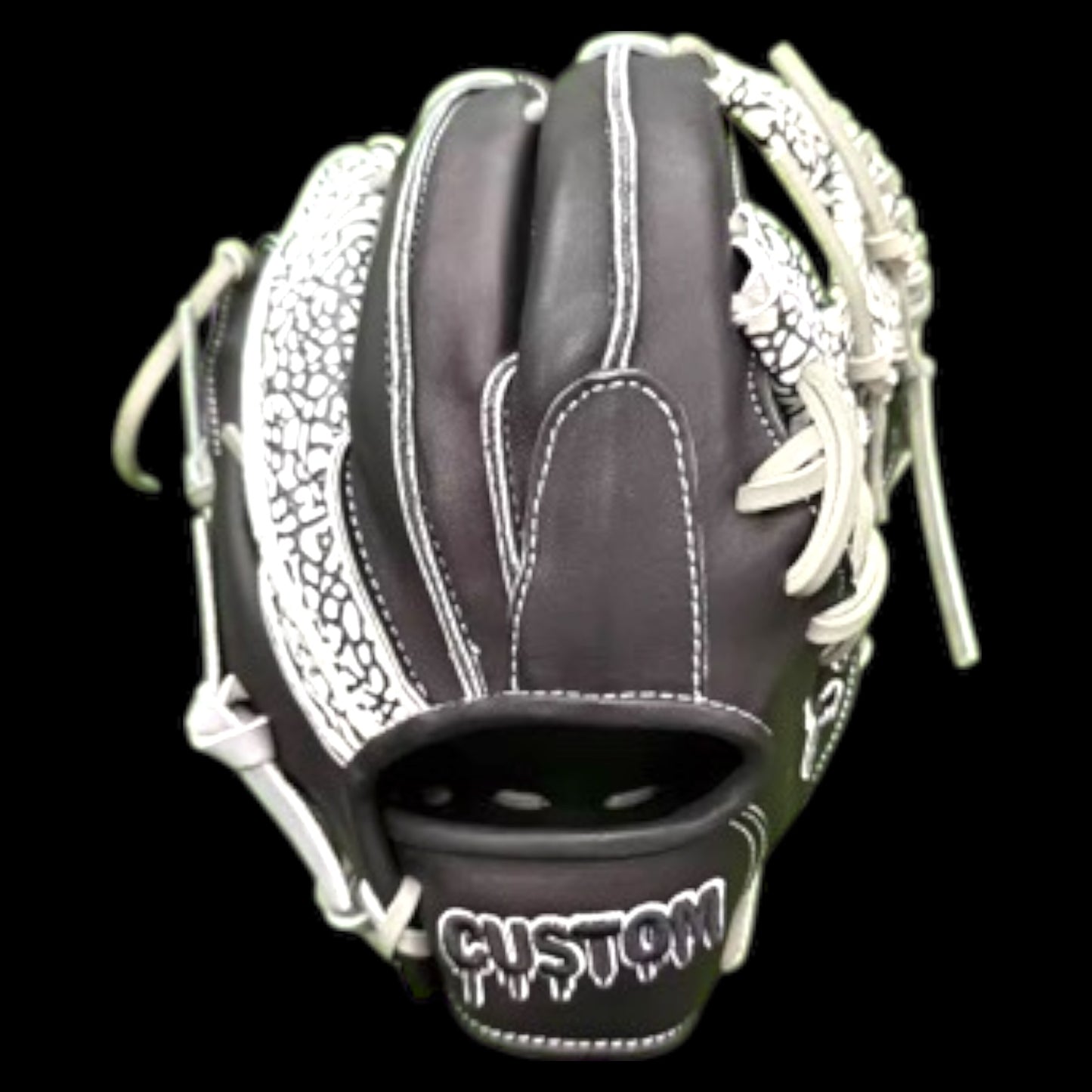 Custom RawEdge Series 11.5” I-Web Elephant Skin Black Baseball Gloves