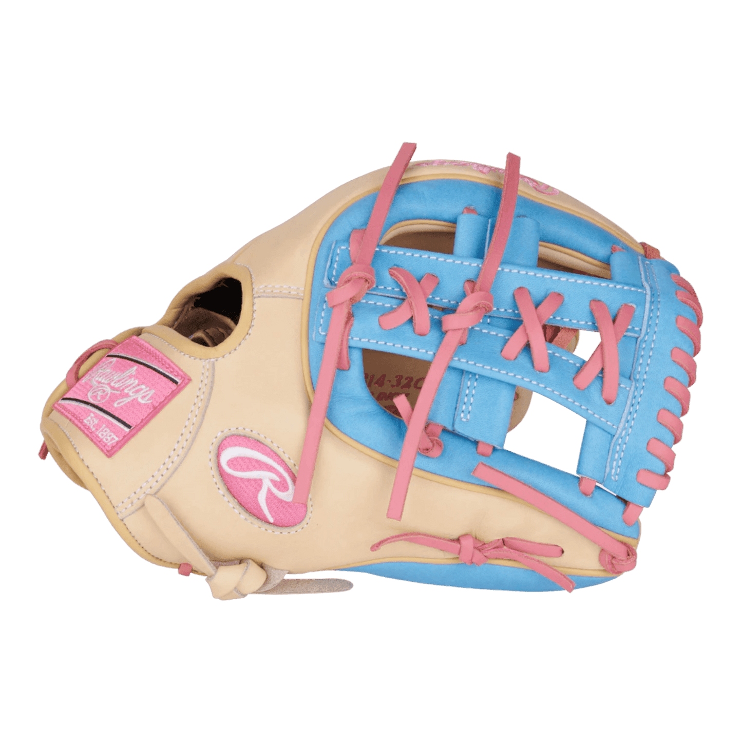 Rawlings Heart Of The Hide 11.5'' Baby Blue Pink Baseball Glove PROR314-32CCB