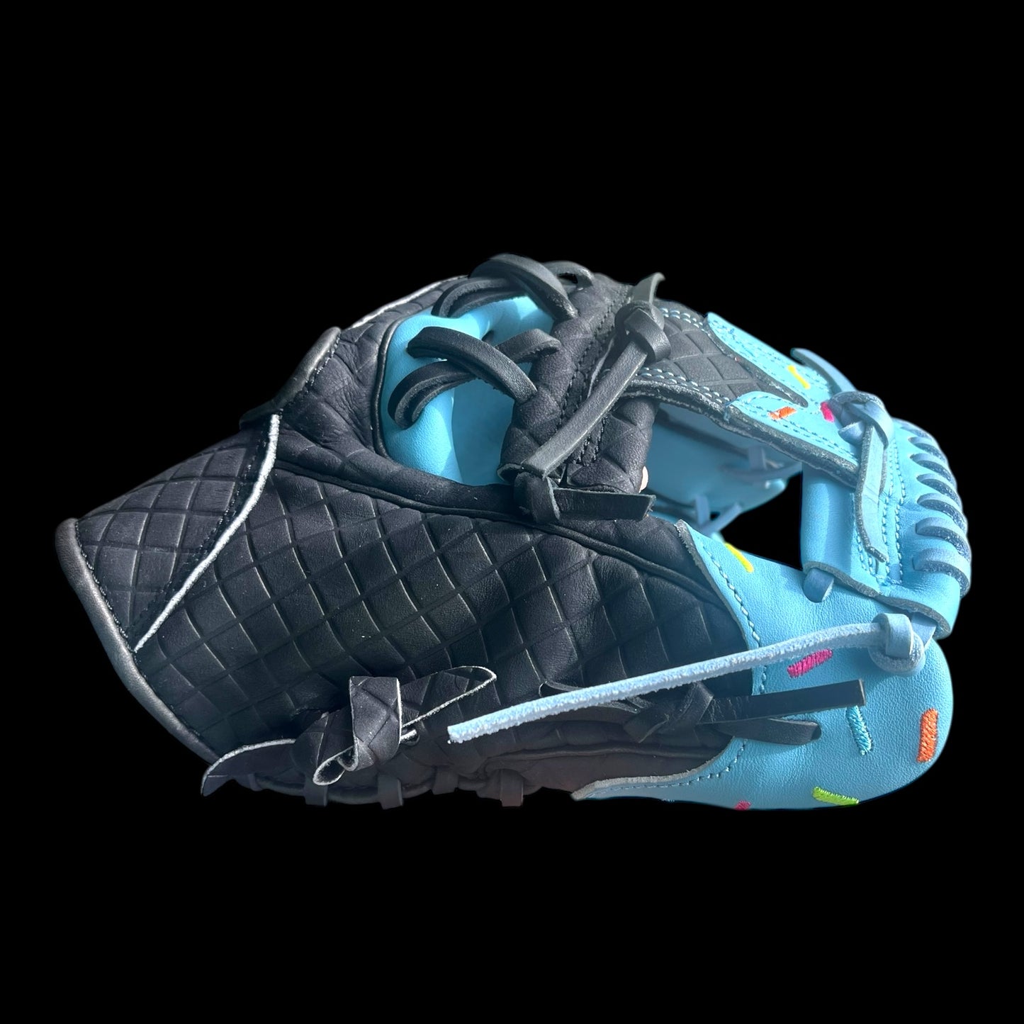 CUSTOM Youth Ice Cream Series Cowhide Soft Baby Blue Black 11” I-Web Baseball Glove