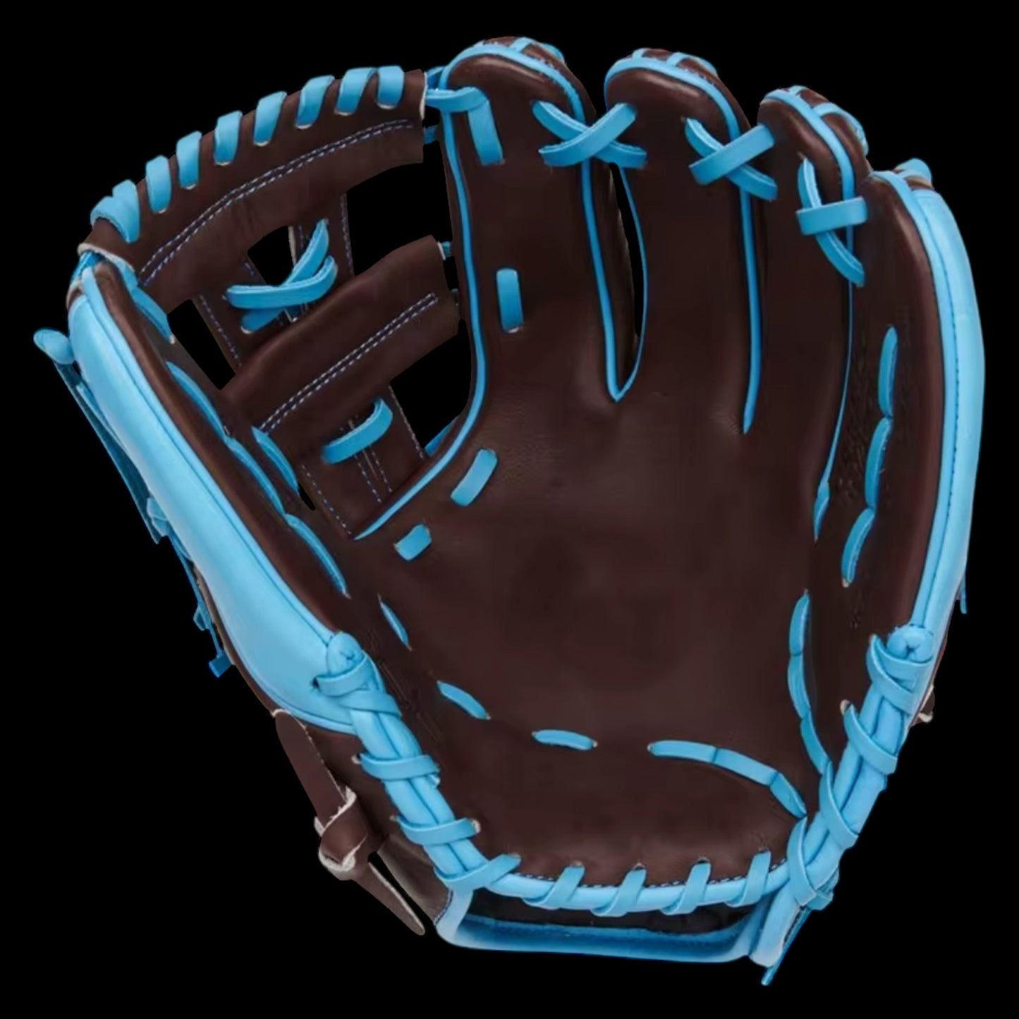 CUSTOM Youth Color Flair Series Cowhide 11.5” I-Web Brown Baby Blue Infield Glove