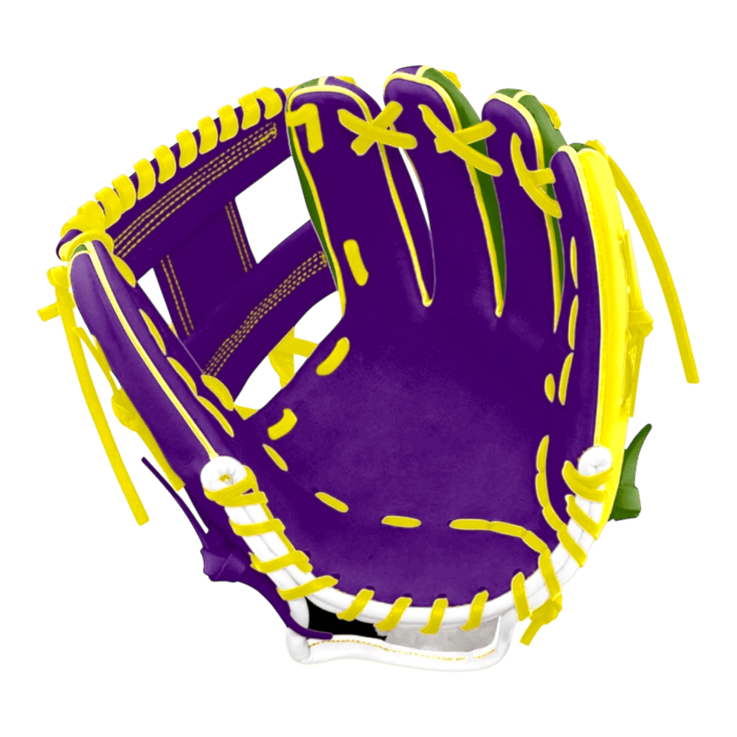CUSTOM Mardi Gras Series 11.5” I-Web Purple Green Yellow Baseball Glove