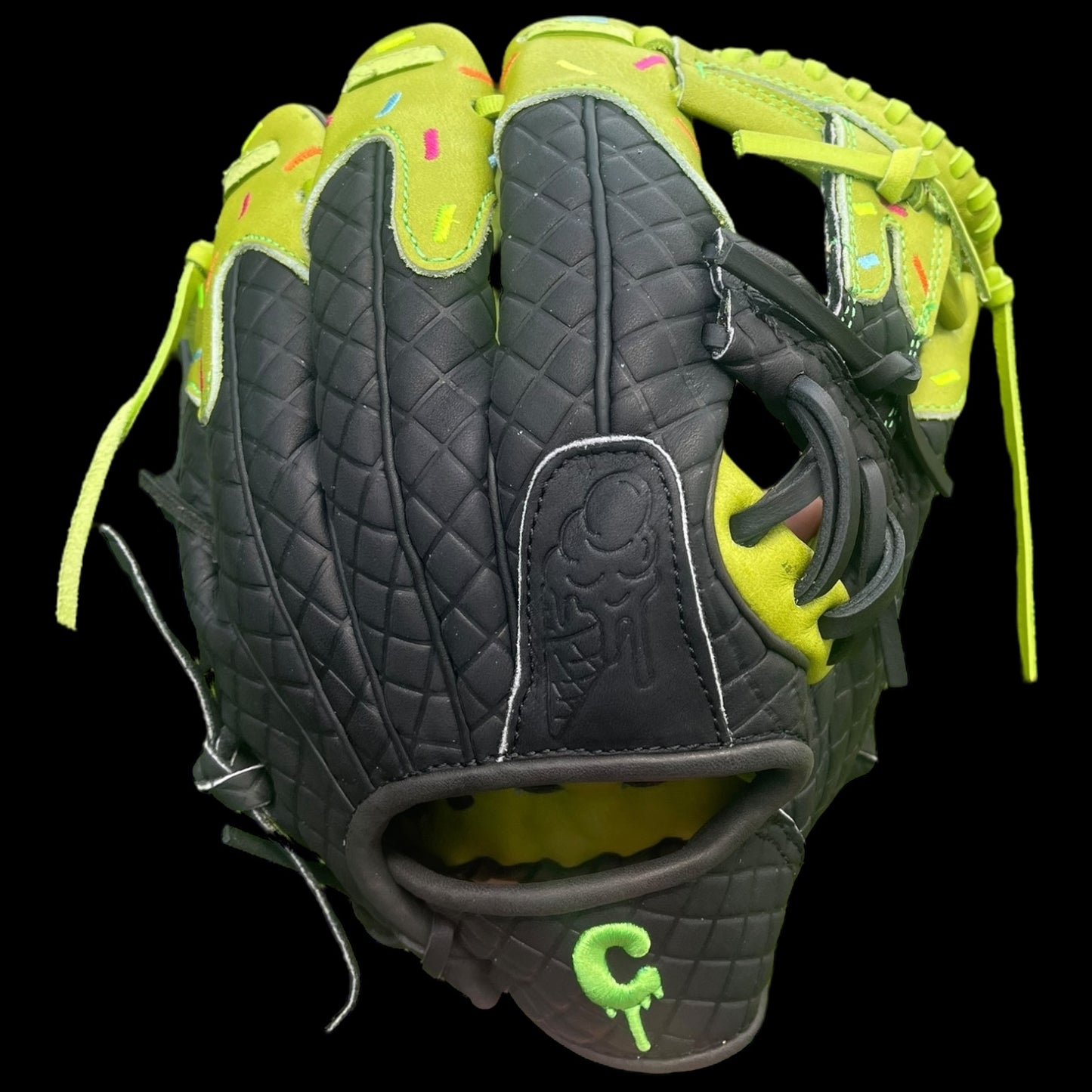 Custom Youth Ice Cream Series Cowhide 11.5” I-Web Black Green Baseball Glove