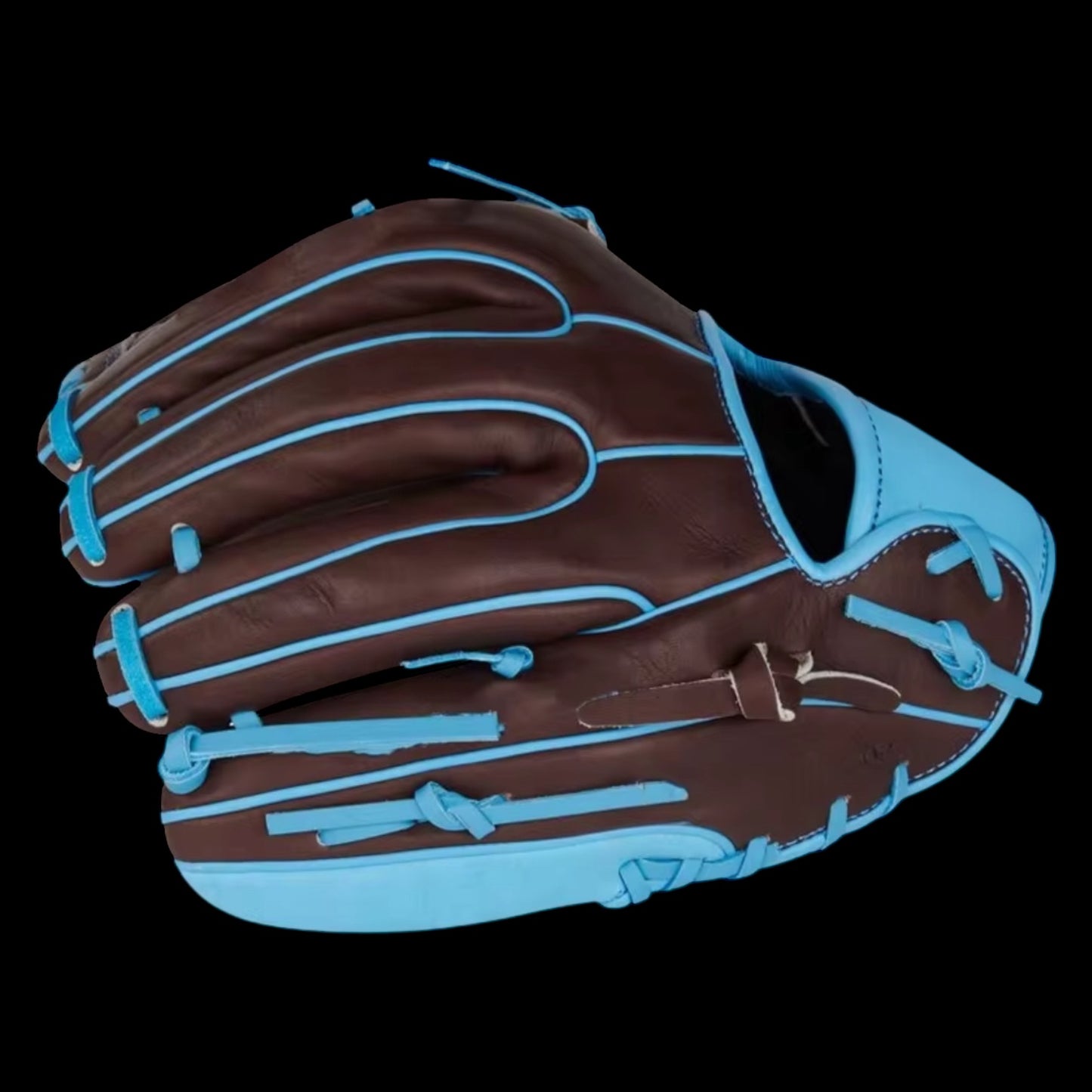 CUSTOM Youth Color Flair Series Cowhide 11.5” I-Web Brown Baby Blue Infield Glove
