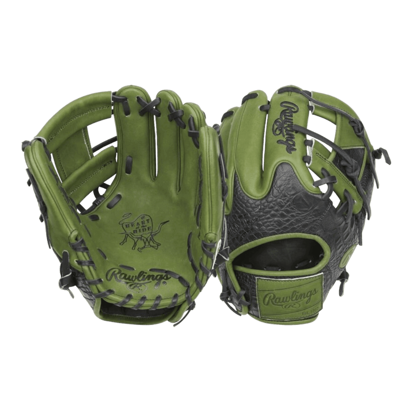 Rawlings Color Sync 8.0 PRO204W-2XMG HOH 11.5” Croc Military Green I-Web Glove