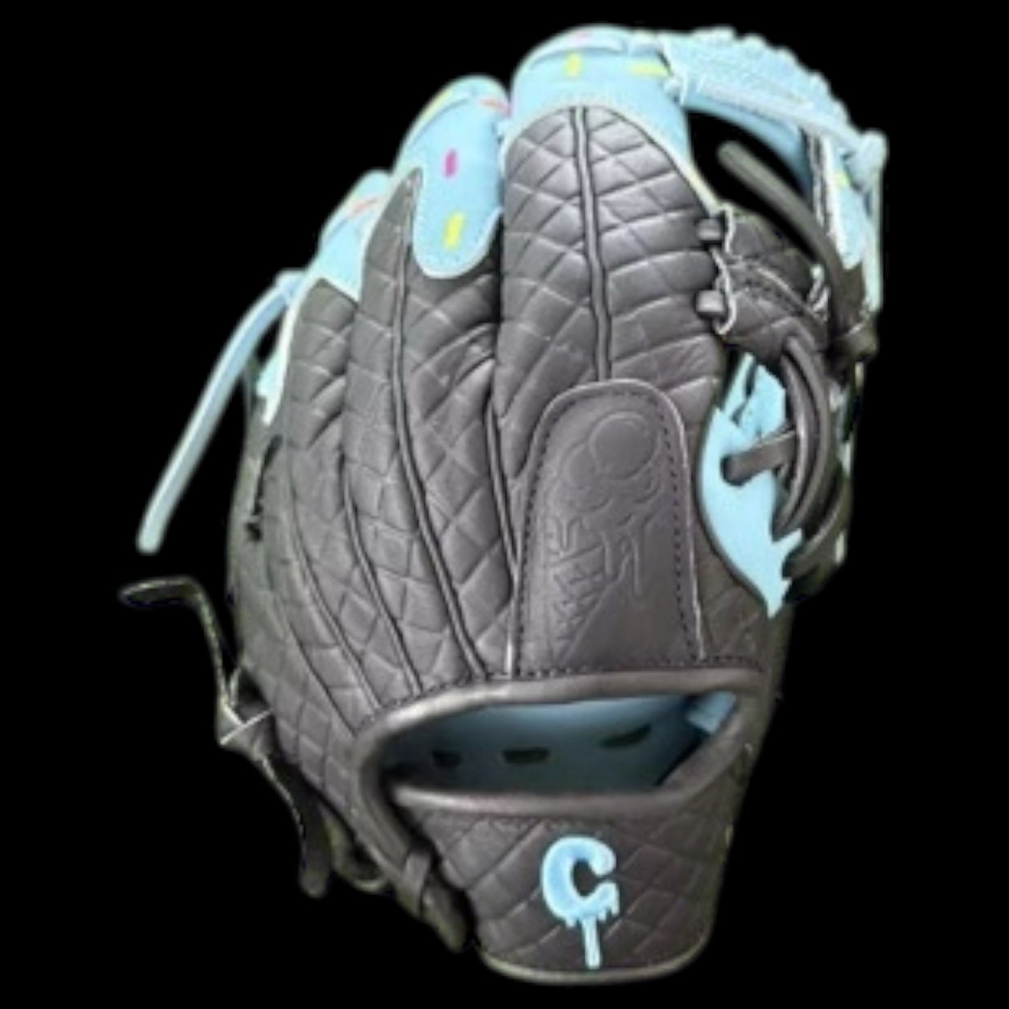 CUSTOM Youth Ice Cream Series Cowhide 11.5” I-Web Black Baby Blue Baseball Glove