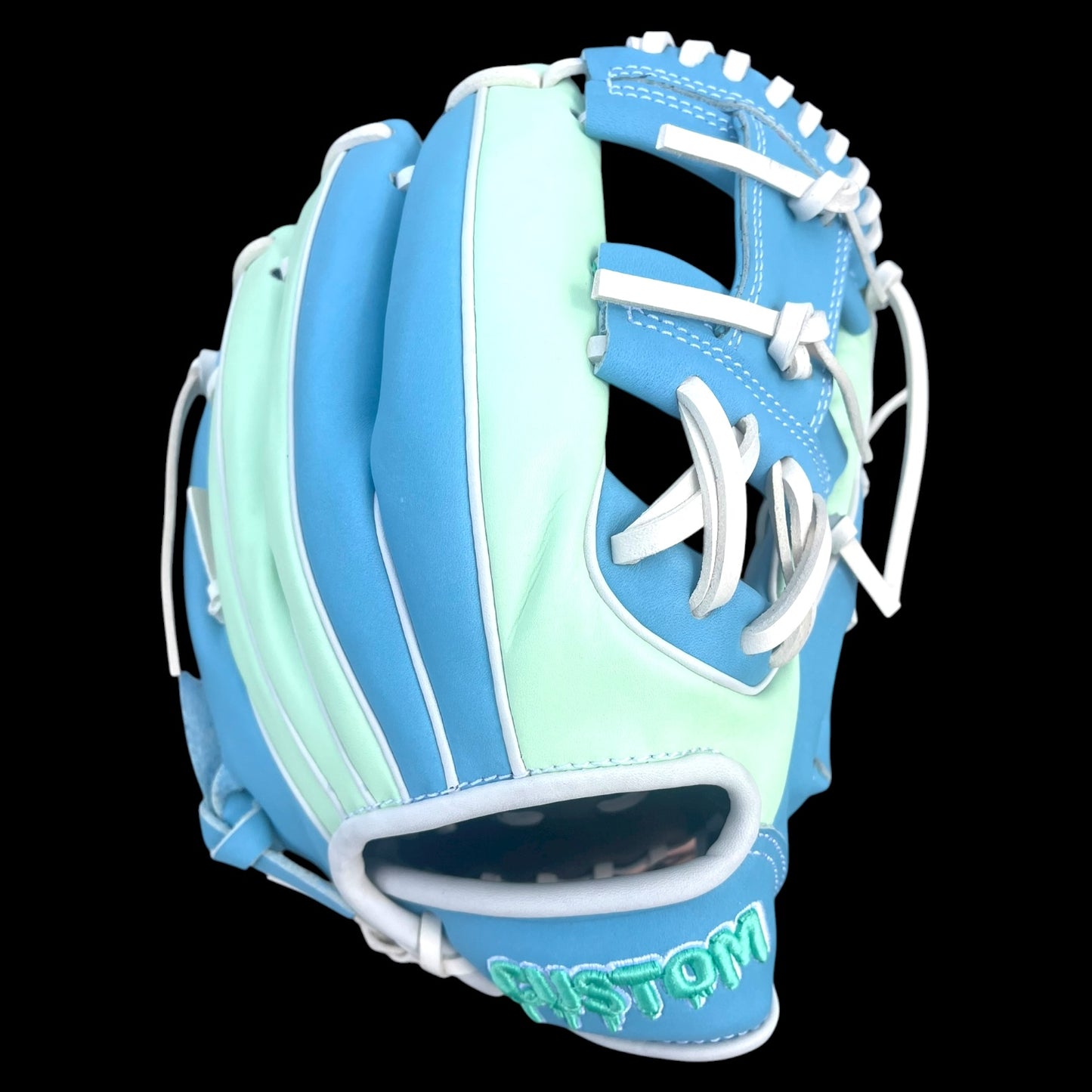 CUSTOM Glow in the Dark Series Kip 11.5” I-Web Mint Baby Blue Baseball Glove