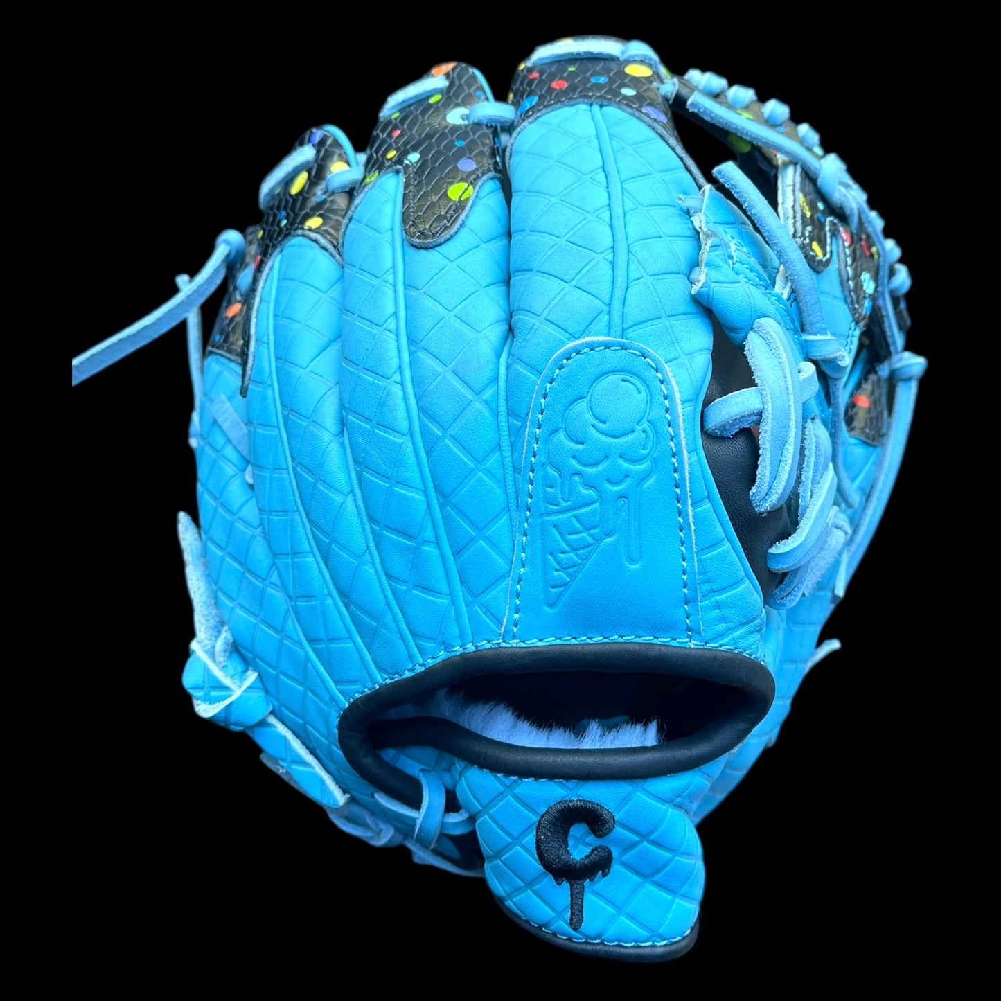 CUSTOM Ice Cream Color Paint Splatter Drip 11.5” I-Web Infield Baseball Glove