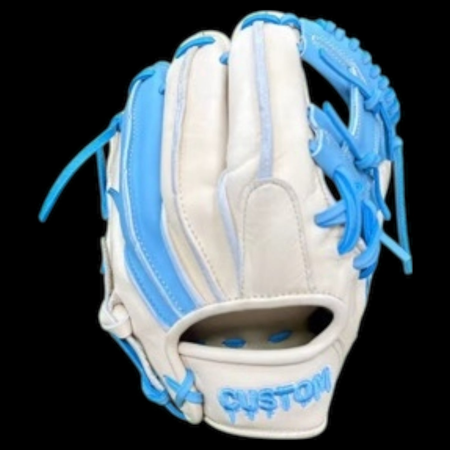 Custom RawEdge Series 11.5” I-Web Baby Blue Blonde Baseball Gloves