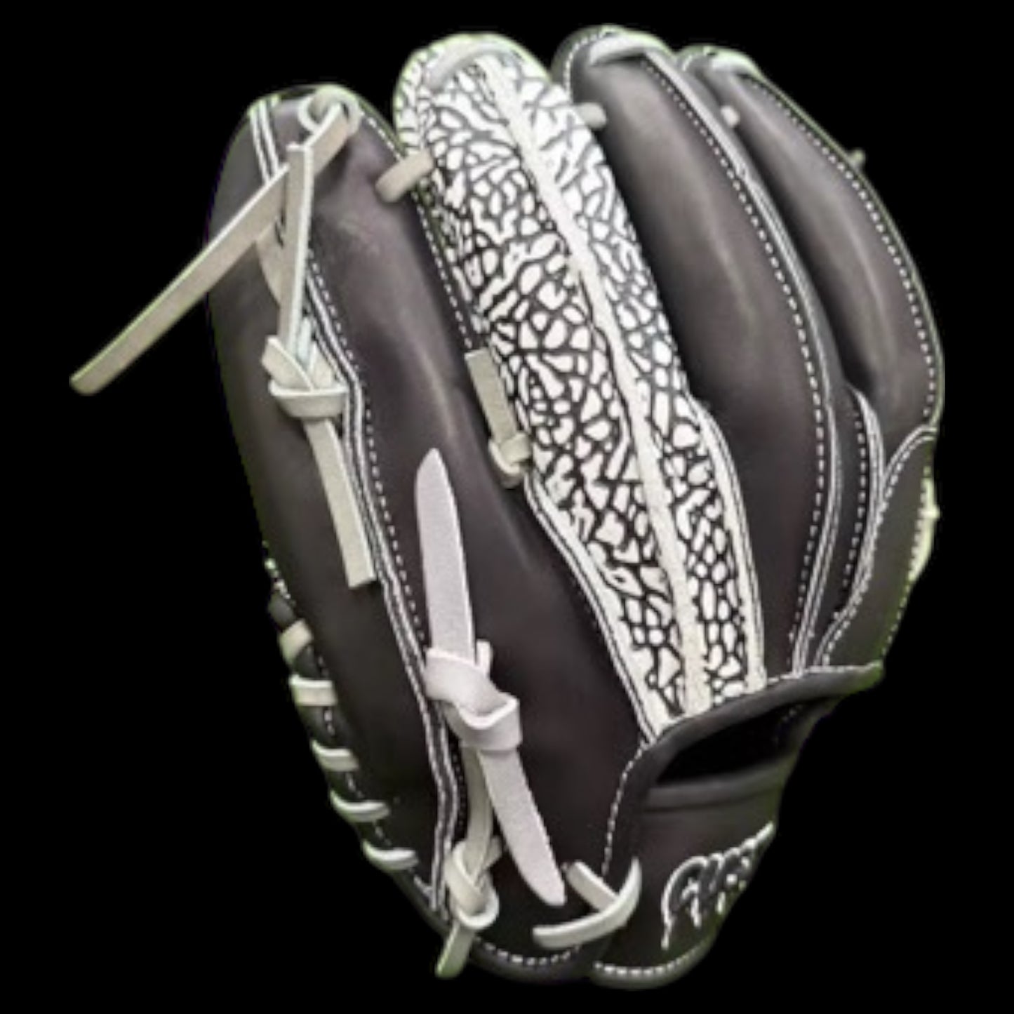 Custom RawEdge Series 11.5” I-Web Elephant Skin Black Baseball Gloves