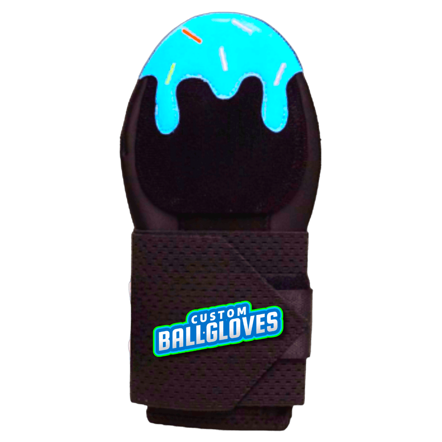 Custom Ballgloves Adult Ice Cream Sliding Mitt Baby Blue Black