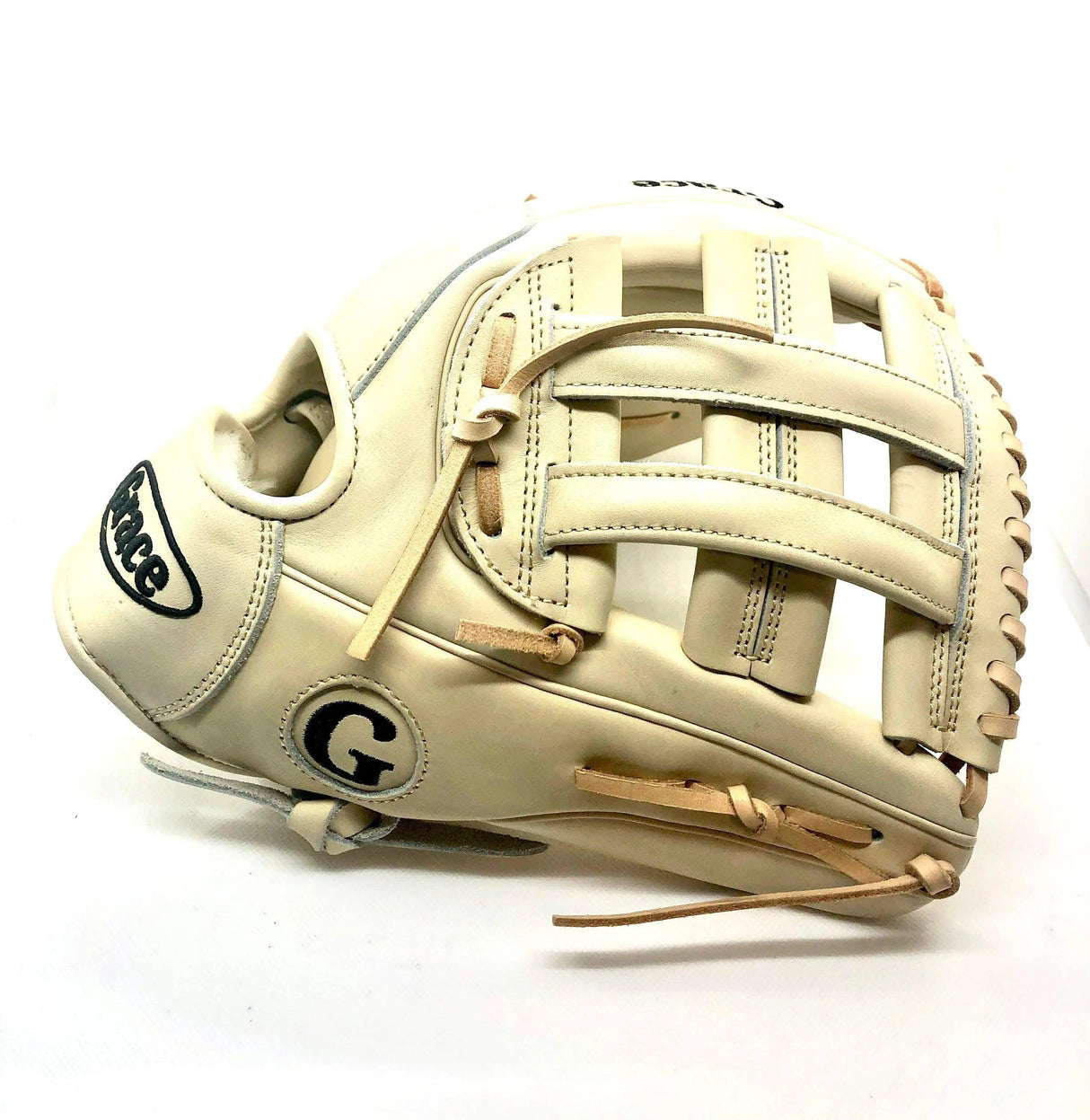 Grace Glove Co 12.5” Inch Blonde H-Web Outfield Glove - CustomBallgloves.com