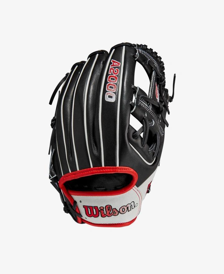 Wilson A2000 11.75 I Web Black White Red Infield Glove