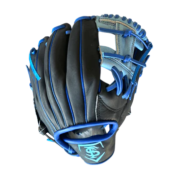The Farm System Drip Series 11.5” Youth I-Web Baseball Glove Black Baby Blue