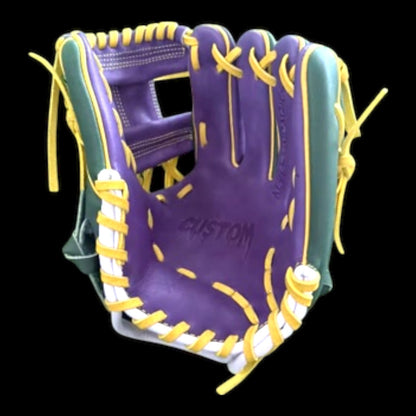 CUSTOM Mardi Gras Series 11.5” I-Web Purple Green Yellow Baseball Glove