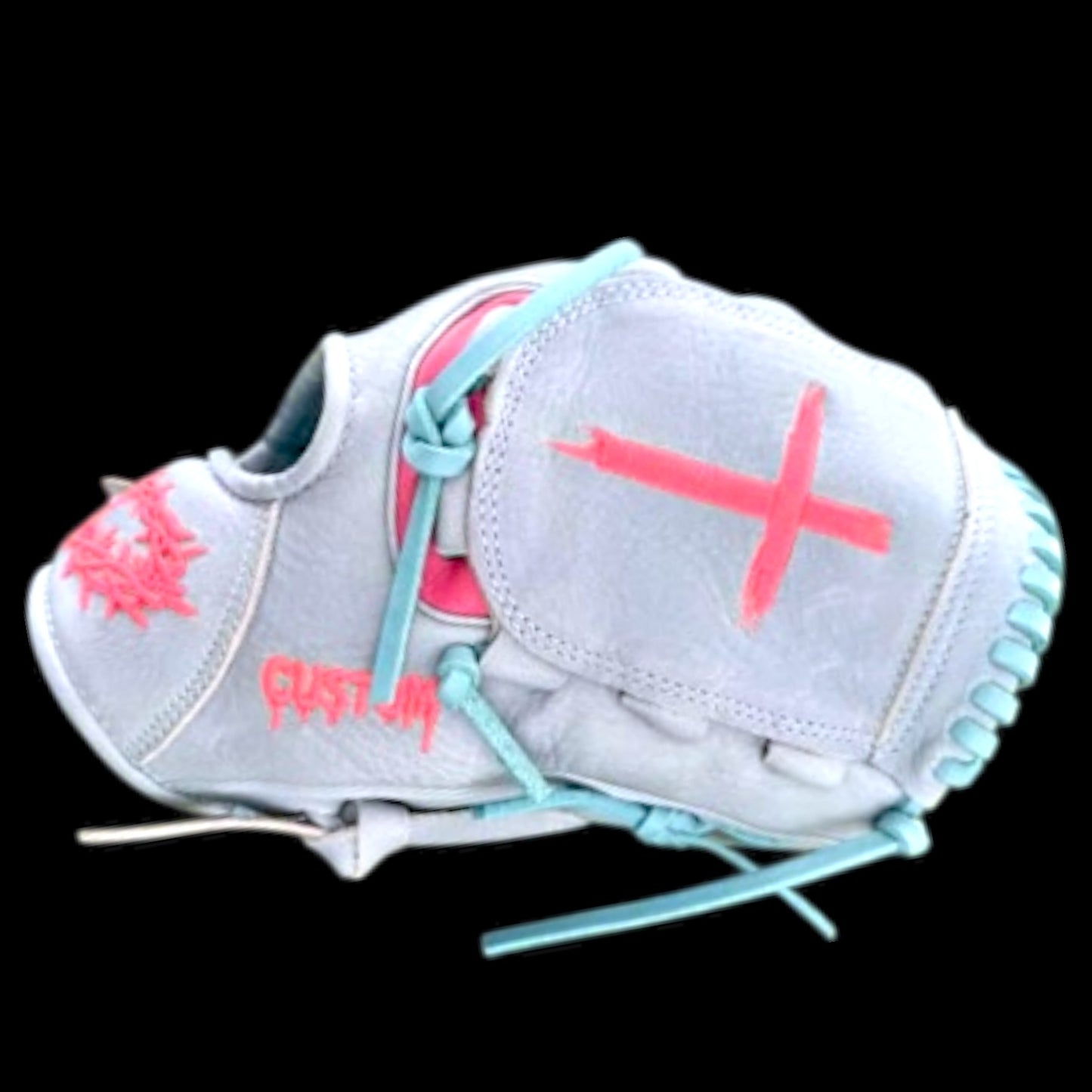 CUSTOM Faith Series Phil 4:13 Christian Bible Verse Cross Closed Web Baseball Glove