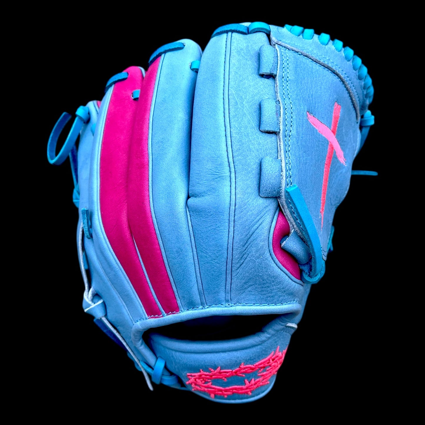 CUSTOM Faith Series Phil 4:13 Christian Bible Verse Cross Closed Web Baseball Glove