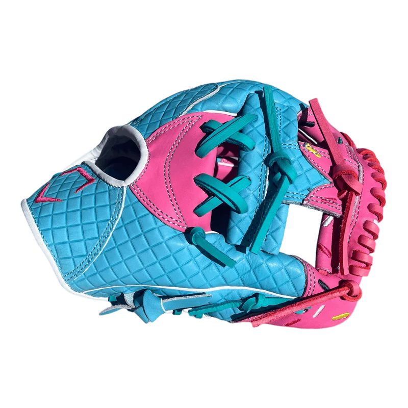 Custom Ballgloves Youth 11” Ice Cream Baseball Glove Pink Baby Blue I-Web