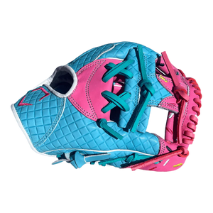 Custom Ballgloves Youth 11” Ice Cream Baseball Glove Pink Baby Blue I-Web