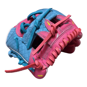 Custom Ballgloves Youth 11” Ice Cream Baseball Glove Pink Baby Blue I-Web