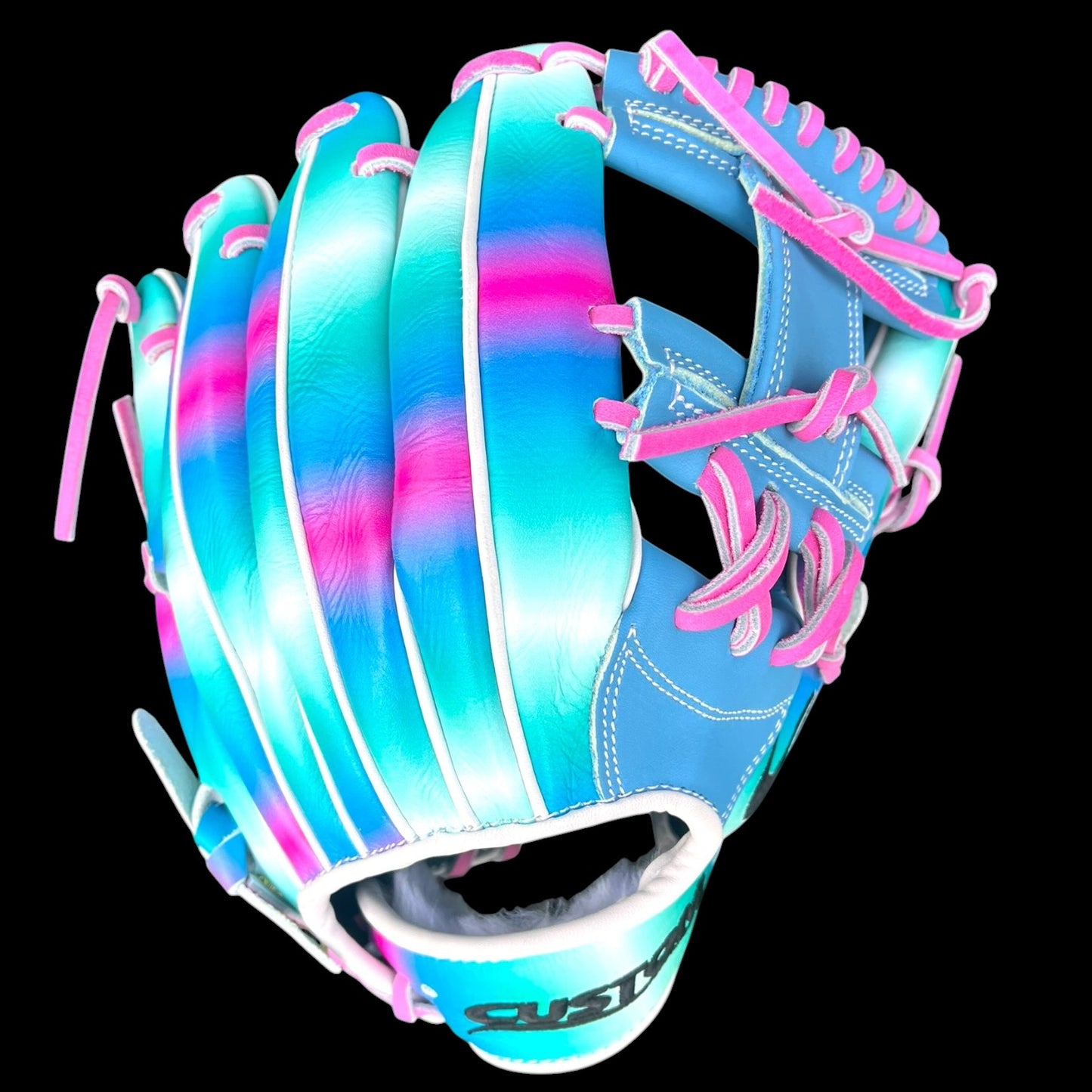 CUSTOM Color Flair Series 11.5” I-Web Mint Pink Blue Infield Glove