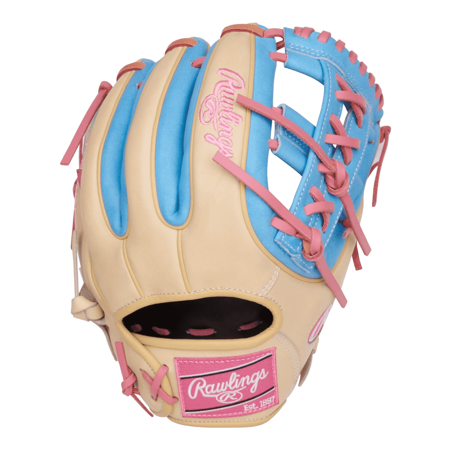 Rawlings Heart Of The Hide 11.5 Baby Blue Pink Baseball Glove PROR31 Custom Ballgloves