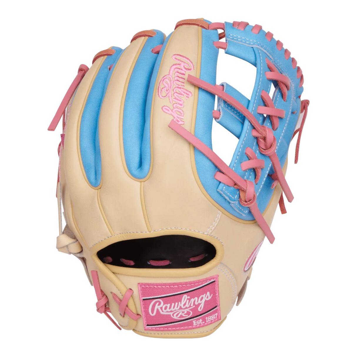 Rawlings Heart Of The Hide 11.5 Baby Blue Pink Baseball Glove PROR31 Custom Ballgloves