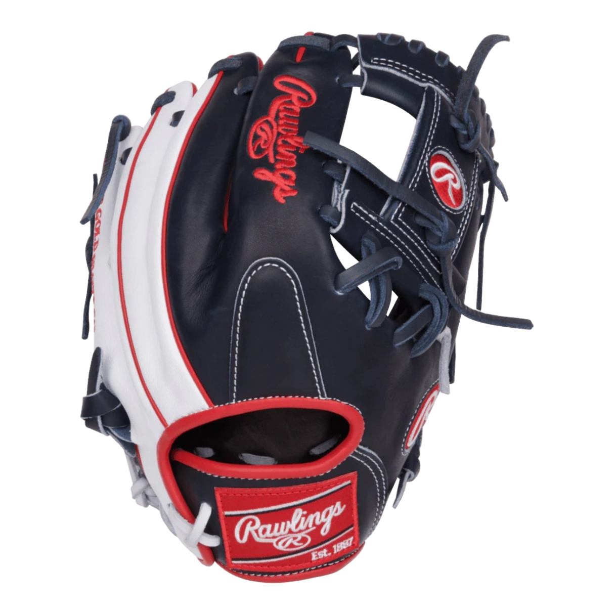 Rawlings Heart of the Hide 11.5" ContoUR I-Web Red White Blue Baseball Glove PROR204U-2N