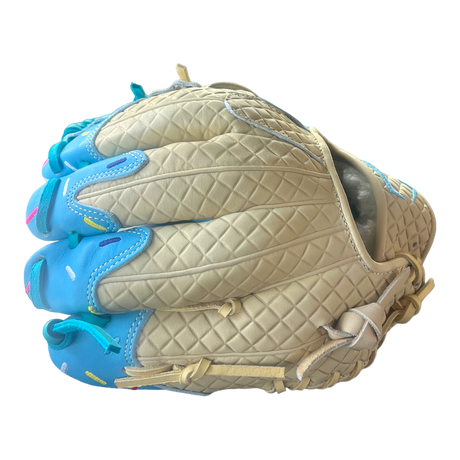 Custom Ballgloves Baby Blue Ice Cream Baseball Glove 11.5” I-Web Infield