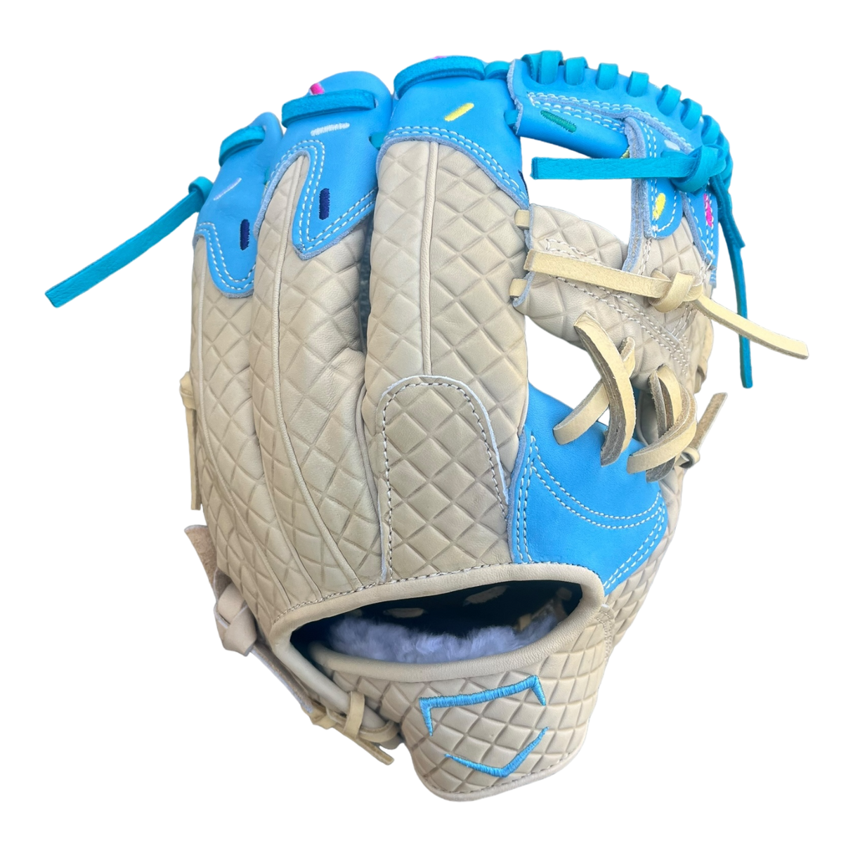 Custom Ballgloves Baby Blue Ice Cream Baseball Glove 11.5 I Web Infie