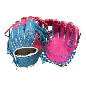 Custom Ballgloves Baby Blue Pink Ice Cream Glove 11.5” I-Web