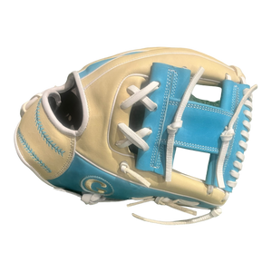 Grace Glove Co Custom 11.5” Baby Blue Blonde White I-Web Infield Glove