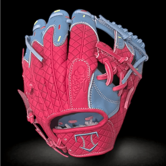 Custom Youth Kip 11” Pink Cone Baby Blue Ice Cream Glove