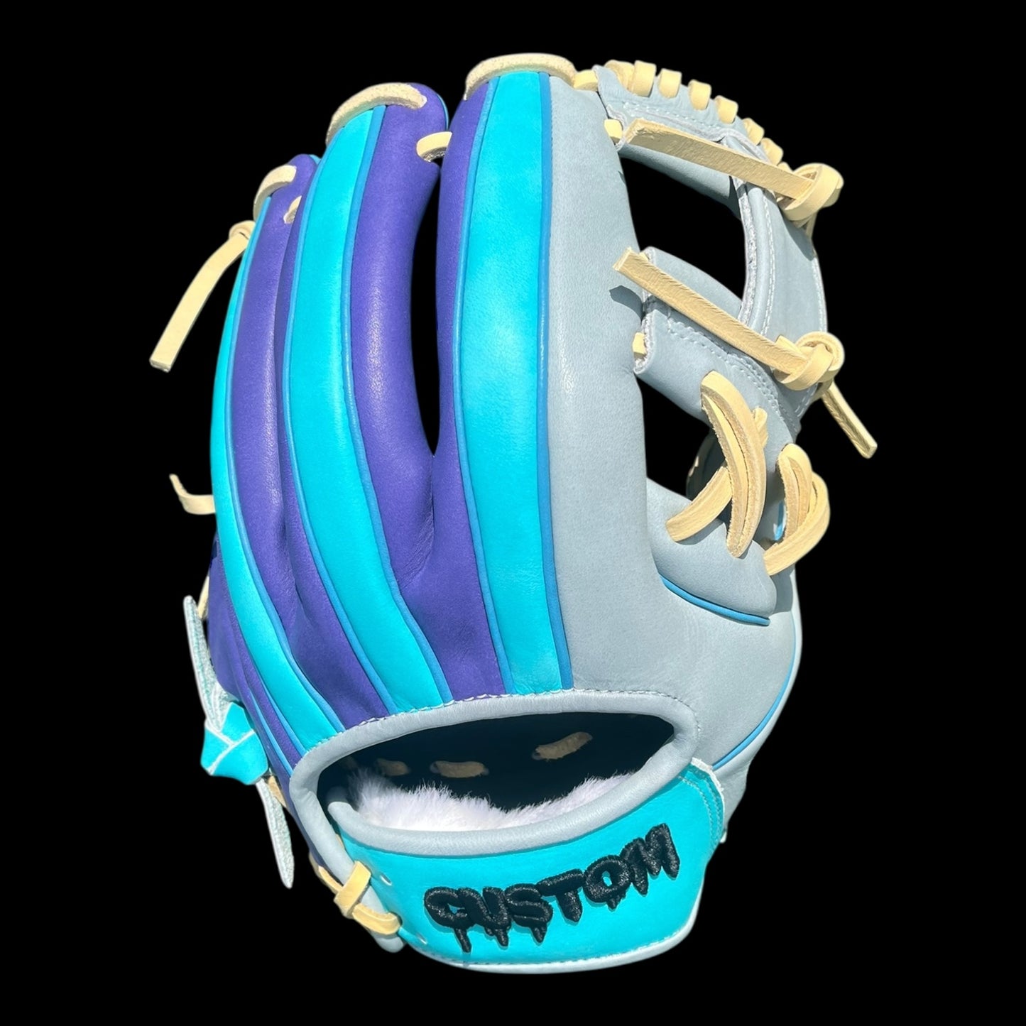 CUSTOM Vibe Shift Series Recycled Kip 11.5” I-Web Mint Purple Gray Blonde Infield Glove