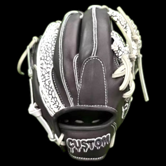 Custom RawEdge Series 11.5” I-Web Elephant Skin Black Baseball Gloves