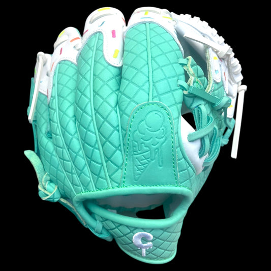 CUSTOM Youth Mint White Ice Cream Series Cowhide Baseball Glove 11.5” I-Web Infield