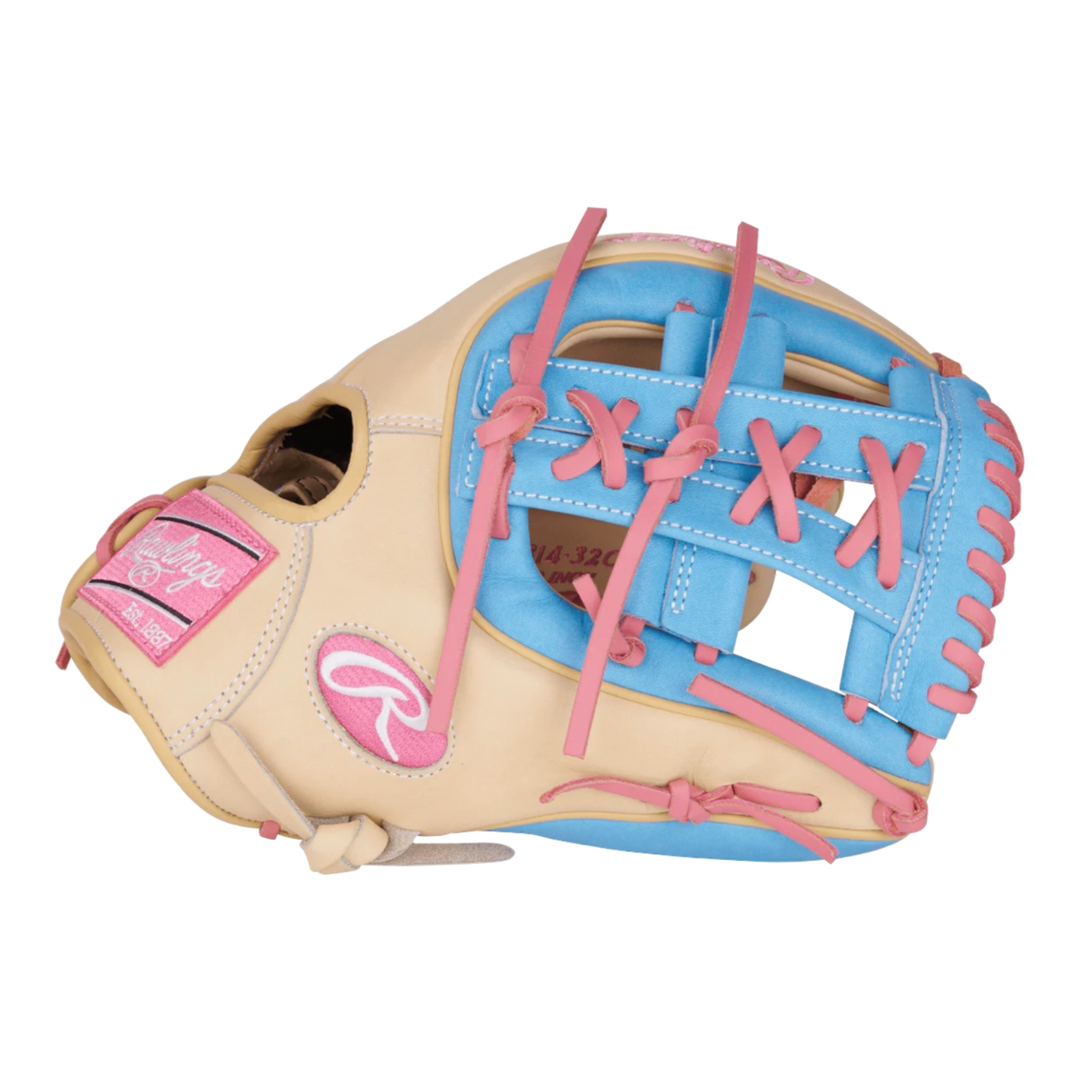 Rawlings Heart Of The Hide 11.5'' Baby Blue Pink Baseball Glove PROR314-32CCB