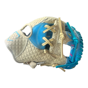 Custom Ballgloves Baby Blue Ice Cream Baseball Glove 11.5” I-Web Infield