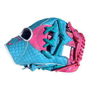 Custom Ballgloves Baby Blue Pink Ice Cream Glove 11.5” I-Web