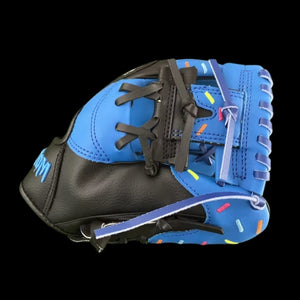 Custom Youth Ice Cream Series 10” I-Web T-Ball Coach Pitch Baseball Glove – Baby Blue/Black (PVC Synthetic Leather)