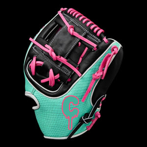 Custom Color Flair 11.5” I-Web Aqua Pink Black Baseball Glove