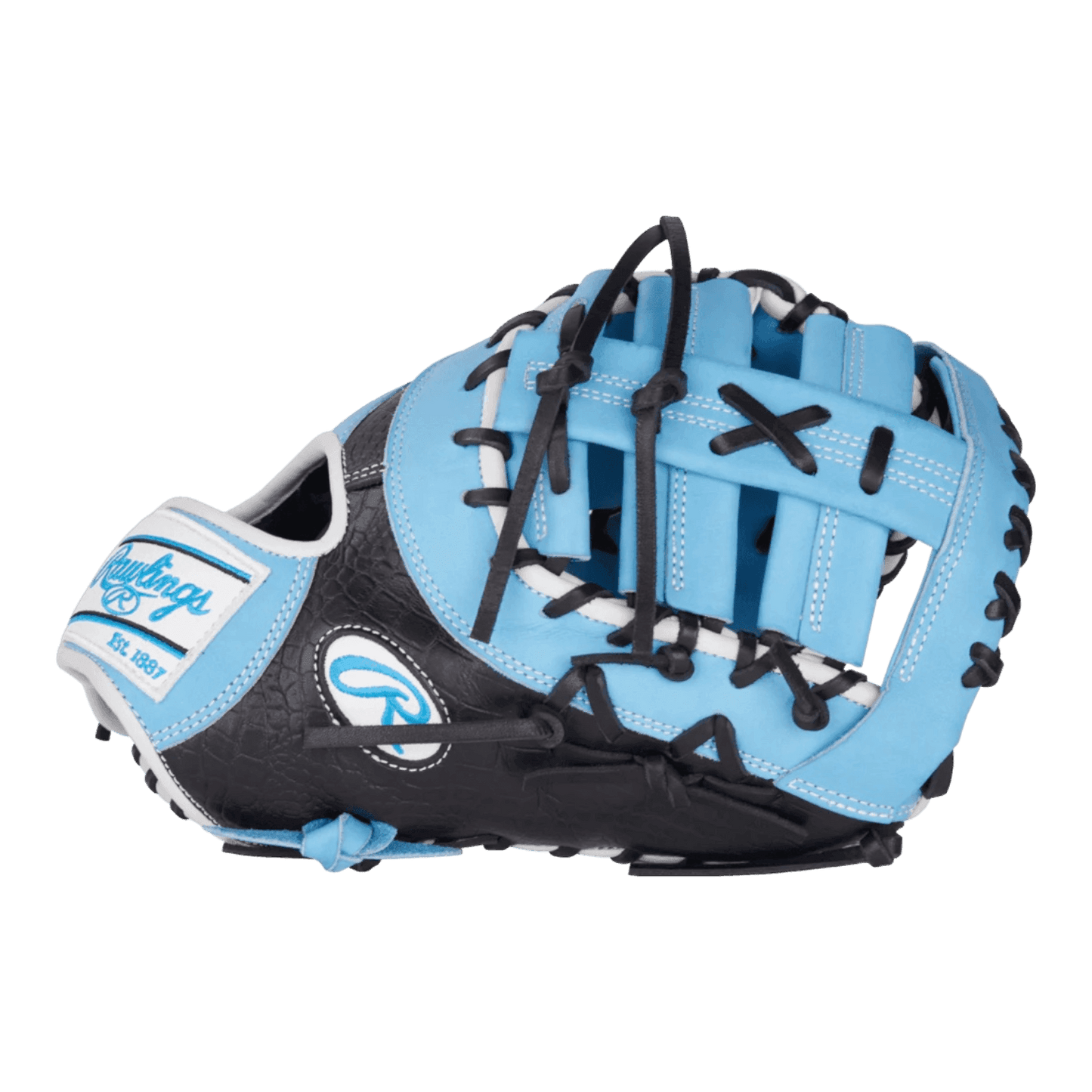 Rawlings Heart of the Hide 12.5" Baby Blue Black First Base Mitt Glove PRORDCT-10CB