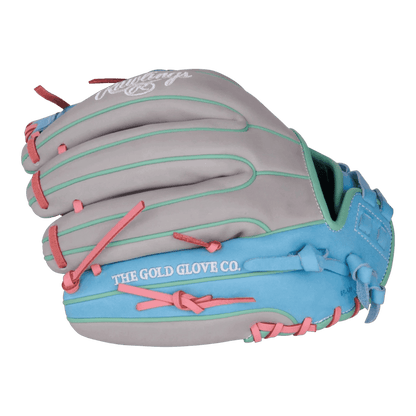 Rawlings Heart of the Hide 12" Pink Aqua Gray Softball Glove - PRO716SB-2GCB