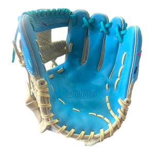 Custom Ballgloves Baby Blue Ice Cream Baseball Glove 11.5” I-Web Infield