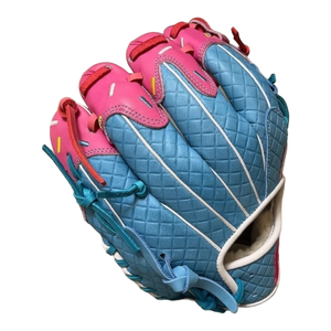 Custom Ballgloves Baby Blue Pink Ice Cream Glove 11.5” I-Web