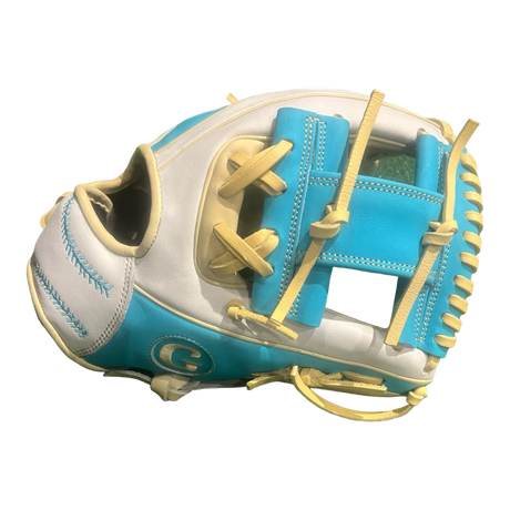 Grace Glove Co Custom 11.5” Baby Blue White Blonde I-Web Infield Glove