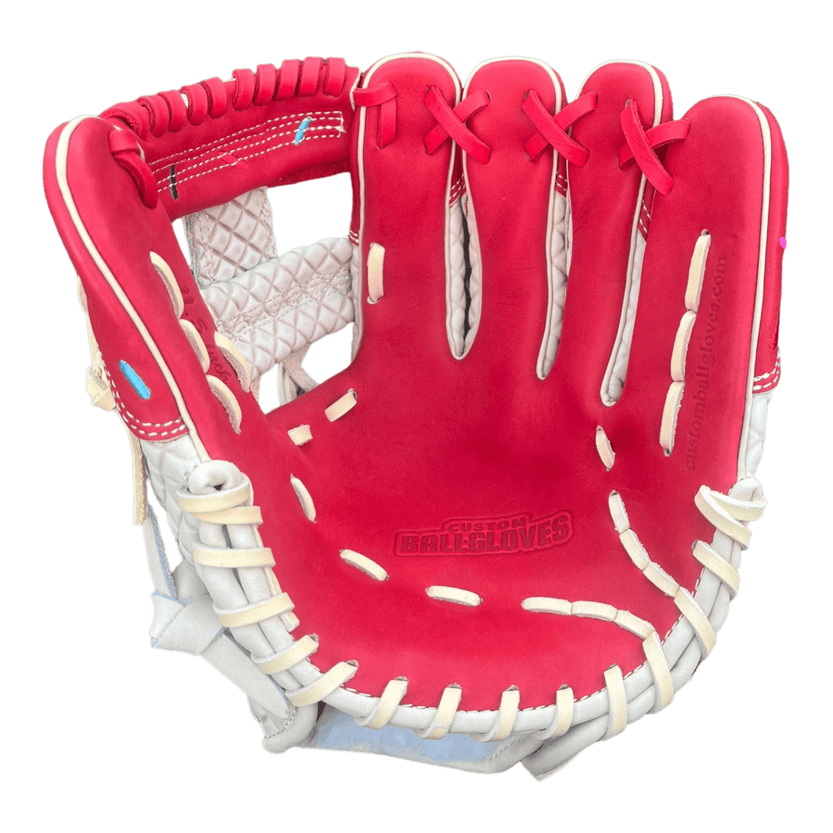 Custom Ballgloves Red Ice Cream Baseball Glove 11.5 I Web Infield