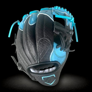 Custom Ballgloves Baby Blue Black Ice Cream Baseball Glove 11.5” I-Web